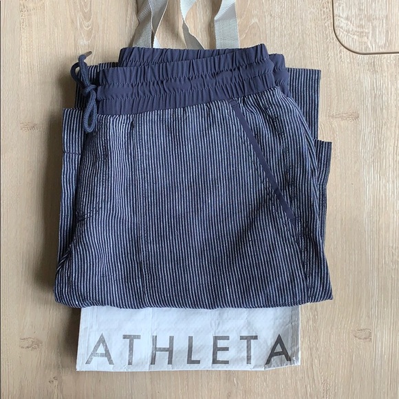 Athleta Pants - Athleta Blue & White Stripped Pants